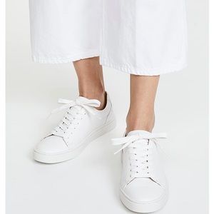 Frye Ivy low lace white sneakers, size 9